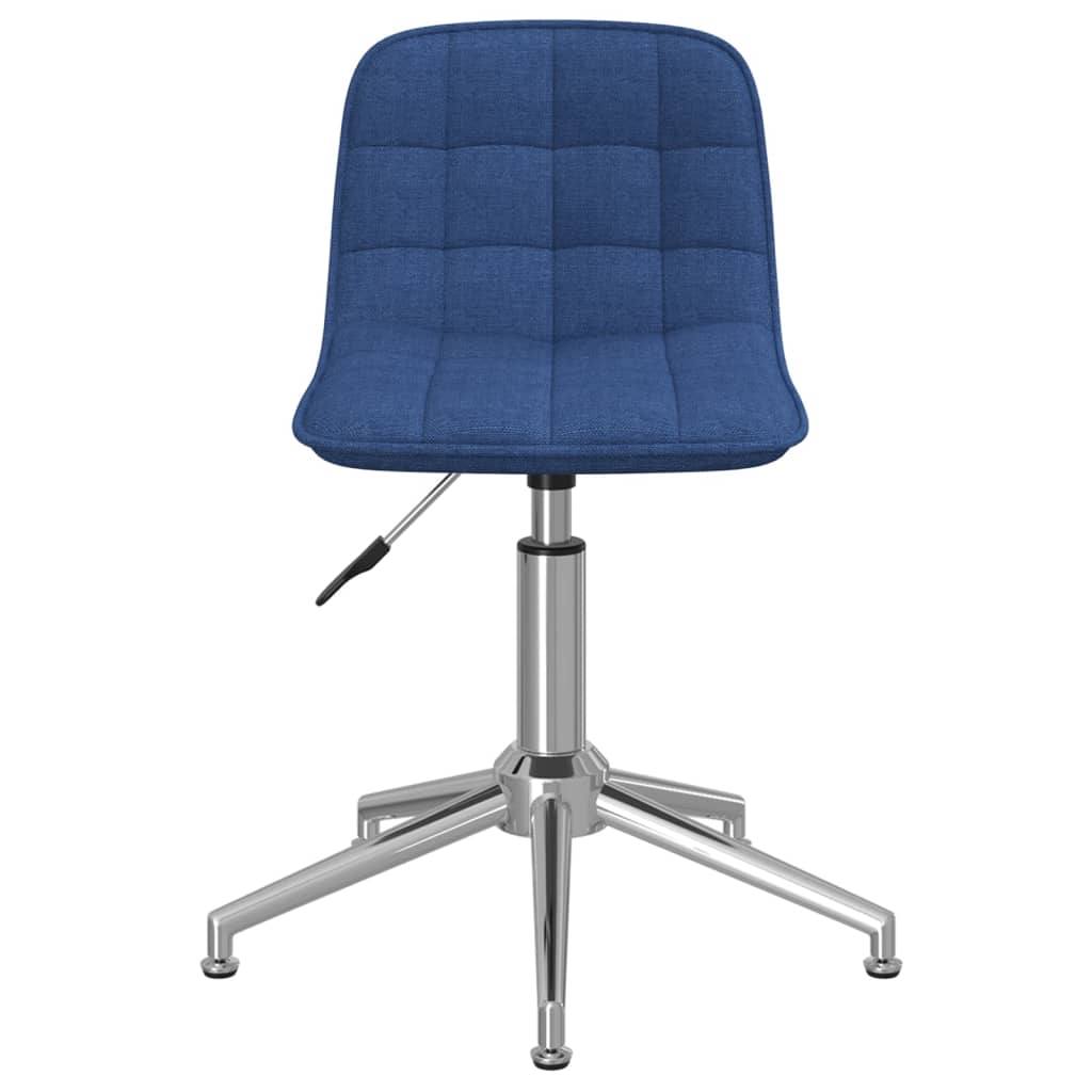 Eetkamerstoelen draaibaar 4 st stof blauw