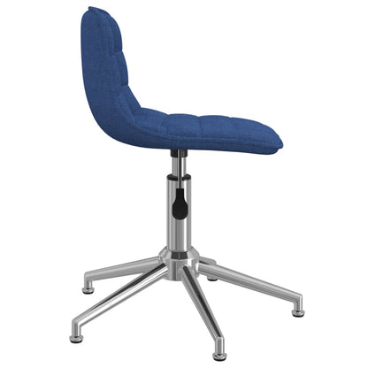 Eetkamerstoelen draaibaar 4 st stof blauw