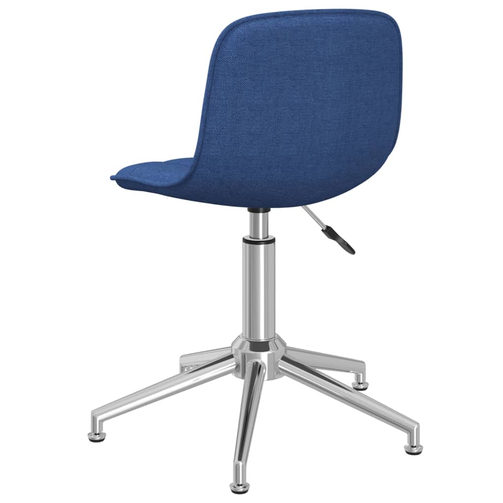 Eetkamerstoelen draaibaar 4 st stof blauw