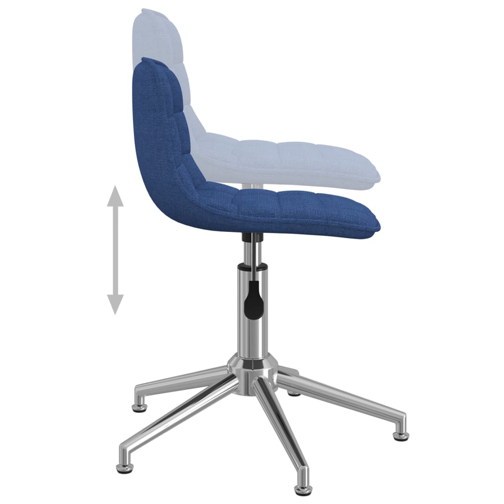 Eetkamerstoelen draaibaar 4 st stof blauw