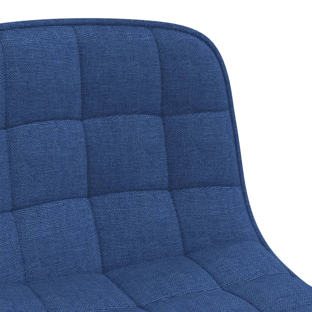 Eetkamerstoelen draaibaar 4 st stof blauw