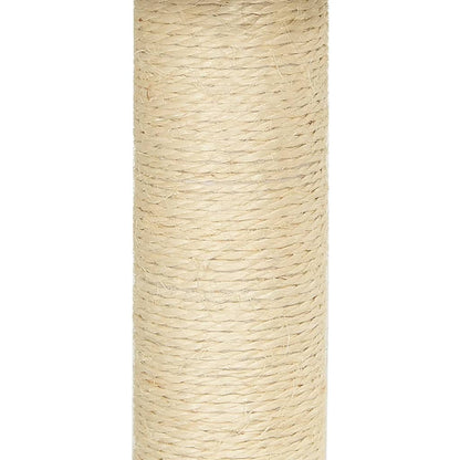 Kattenmeubel met sisal krabpalen 50,5 cm lichtgrijs