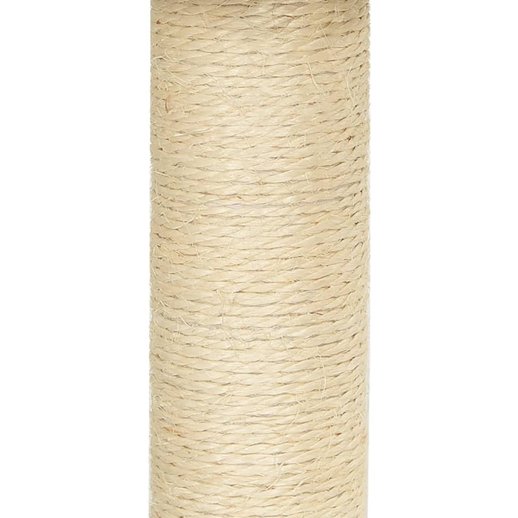 Kattenmeubel met sisal krabpalen 92 cm lichtgrijs