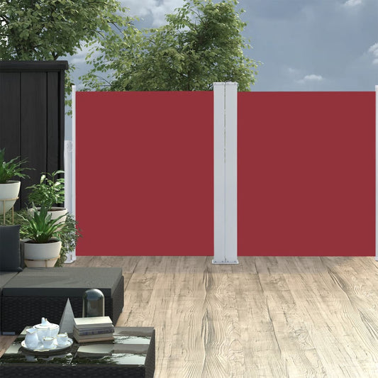 Windscherm uittrekbaar 160x600 cm rood