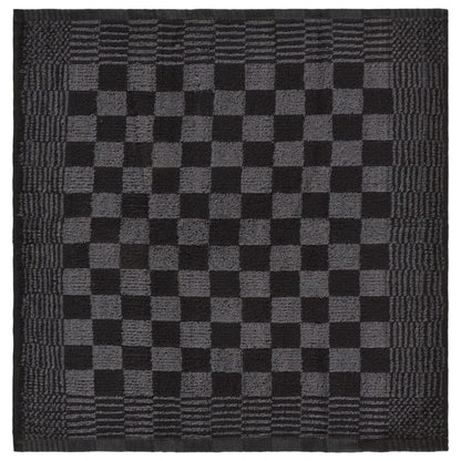 10-delige Keukendoekenset katoen zwart en grijs