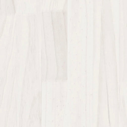 Plantenbak 31x31x70 cm massief grenenhout wit