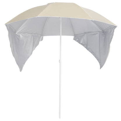 Strandparasol met zijwanden 215 cm zandkleurig