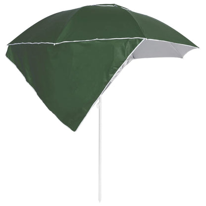 Strandparasol met zijwanden 215 cm groen