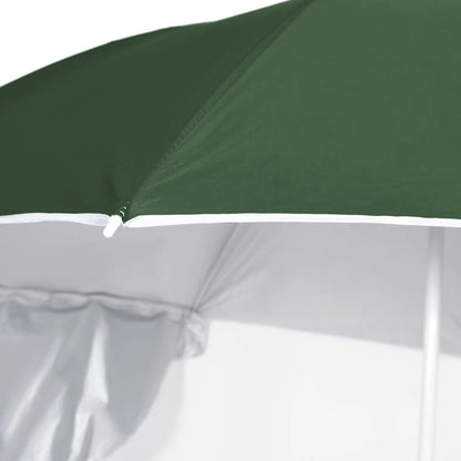 Strandparasol met zijwanden 215 cm groen