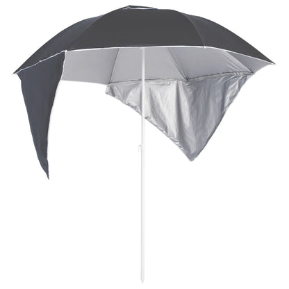 Strandparasol met zijwanden 215 cm antracietkleurig