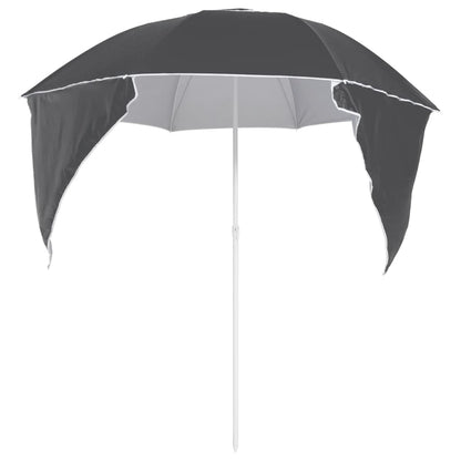 Strandparasol met zijwanden 215 cm antracietkleurig