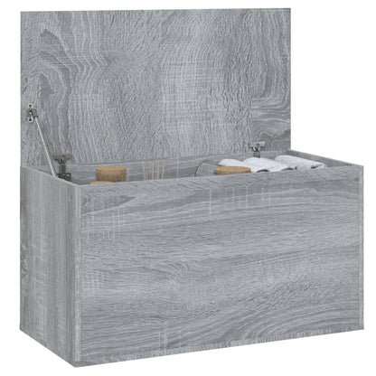 Opbergkist 84x42x46 cm bewerkt hout grijs sonoma eikenkleurig