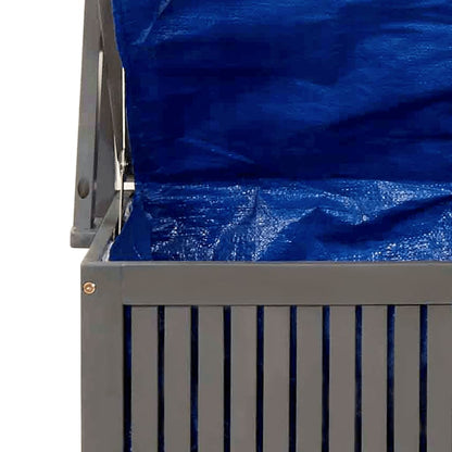Opbergbox met latwerk 99x50x160 cm massief acaciahout grijs