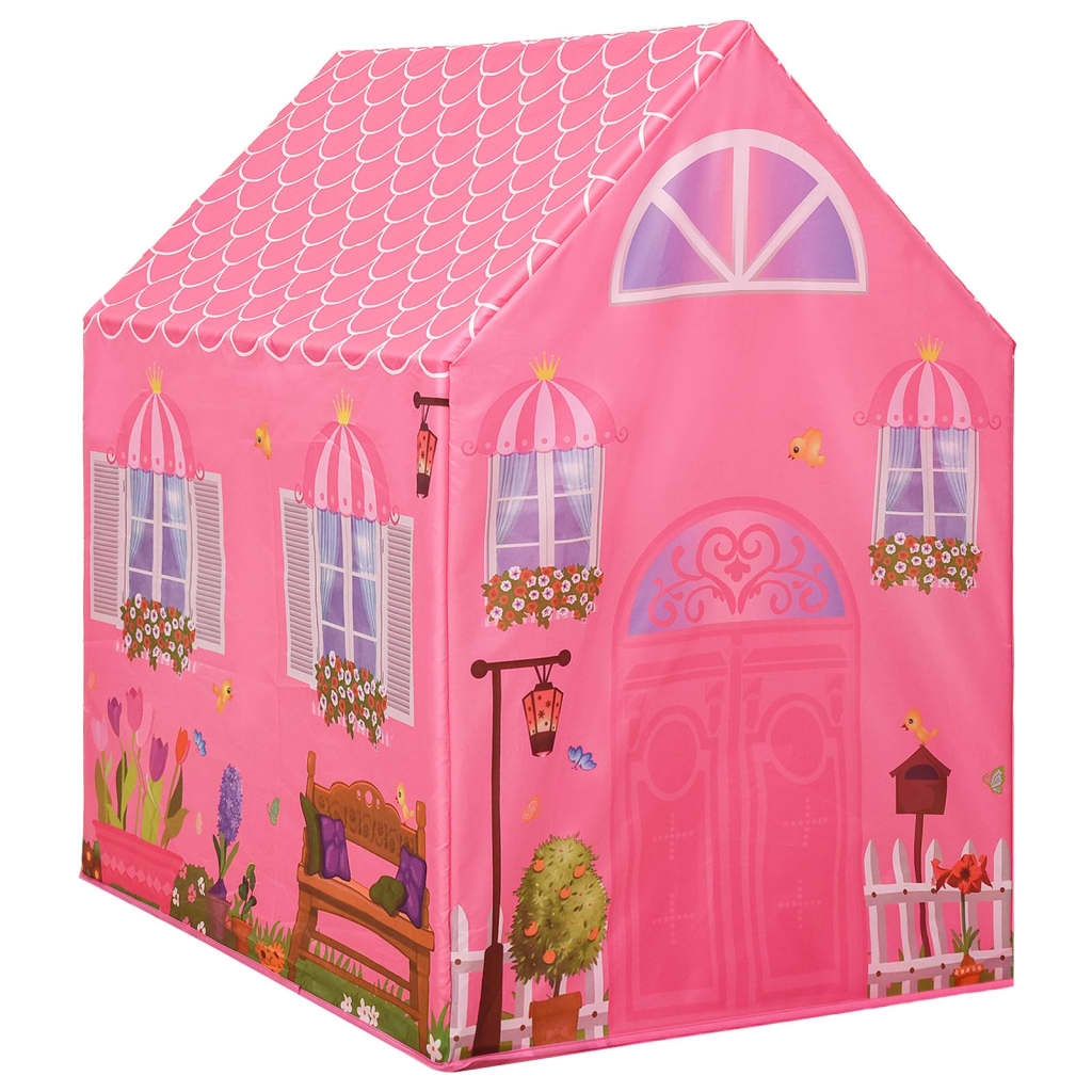 Kinderspeeltent met 250 ballen 69x94x104 cm roze