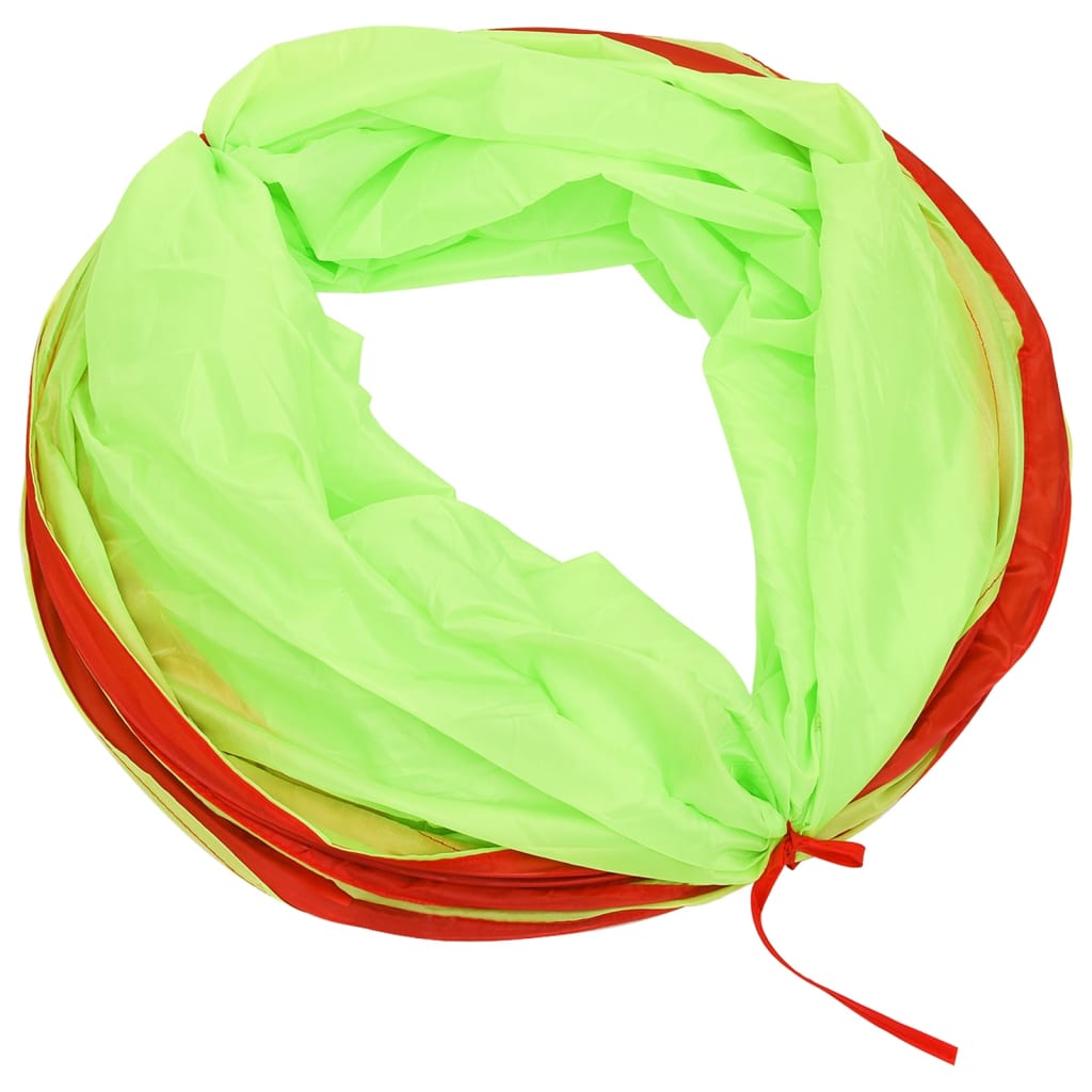 Kinderspeeltunnel met 250 ballen 175 cm polyester groen