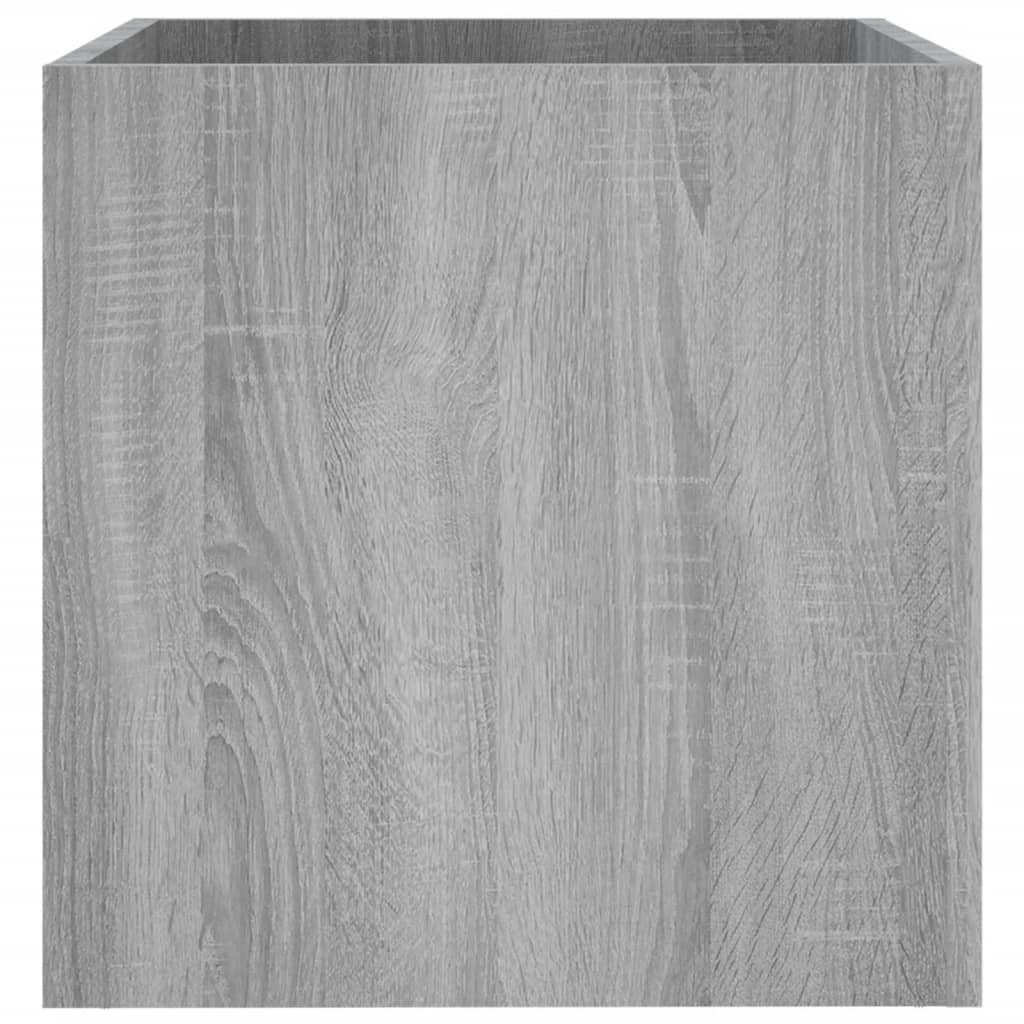 Plantenbak 40x40x40 cm bewerkt hout grijs sonoma eiken