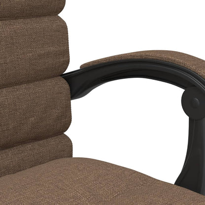 Kantoorstoel massage verstelbaar stof bruin