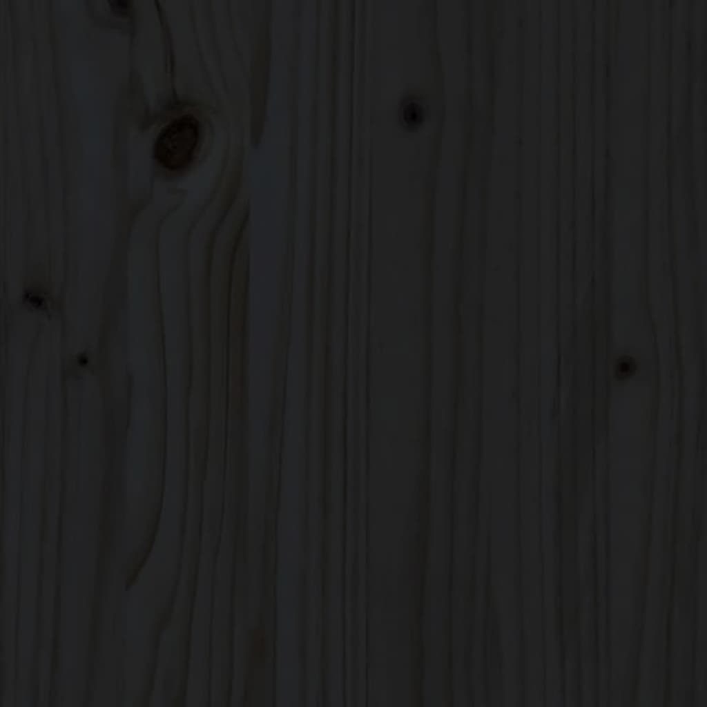 Plantenbak 40x40x81 cm massief grenenhout zwart
