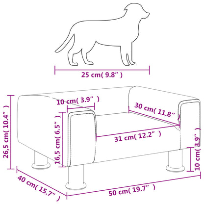 Hondenmand 50x40x26,5 cm fluweel lichtgrijs