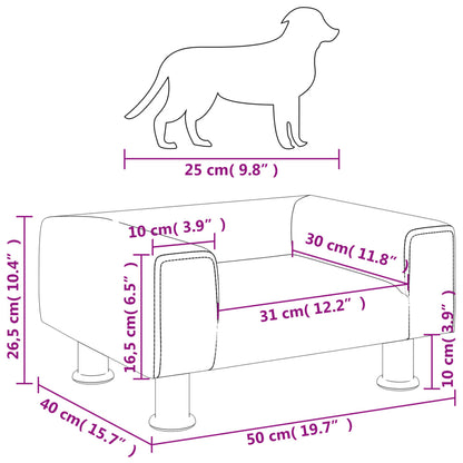 Hondenmand 50x40x26,5 cm fluweel bruin