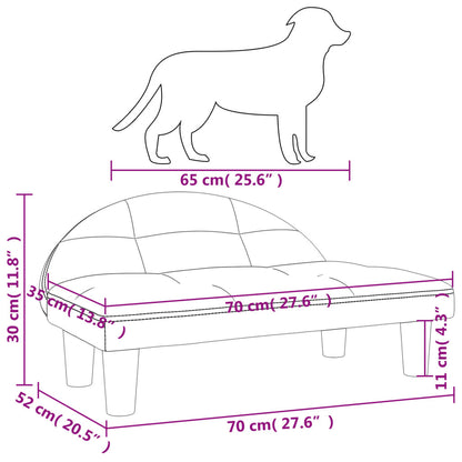 Hondenmand 70x52x30 cm fluweel zwart