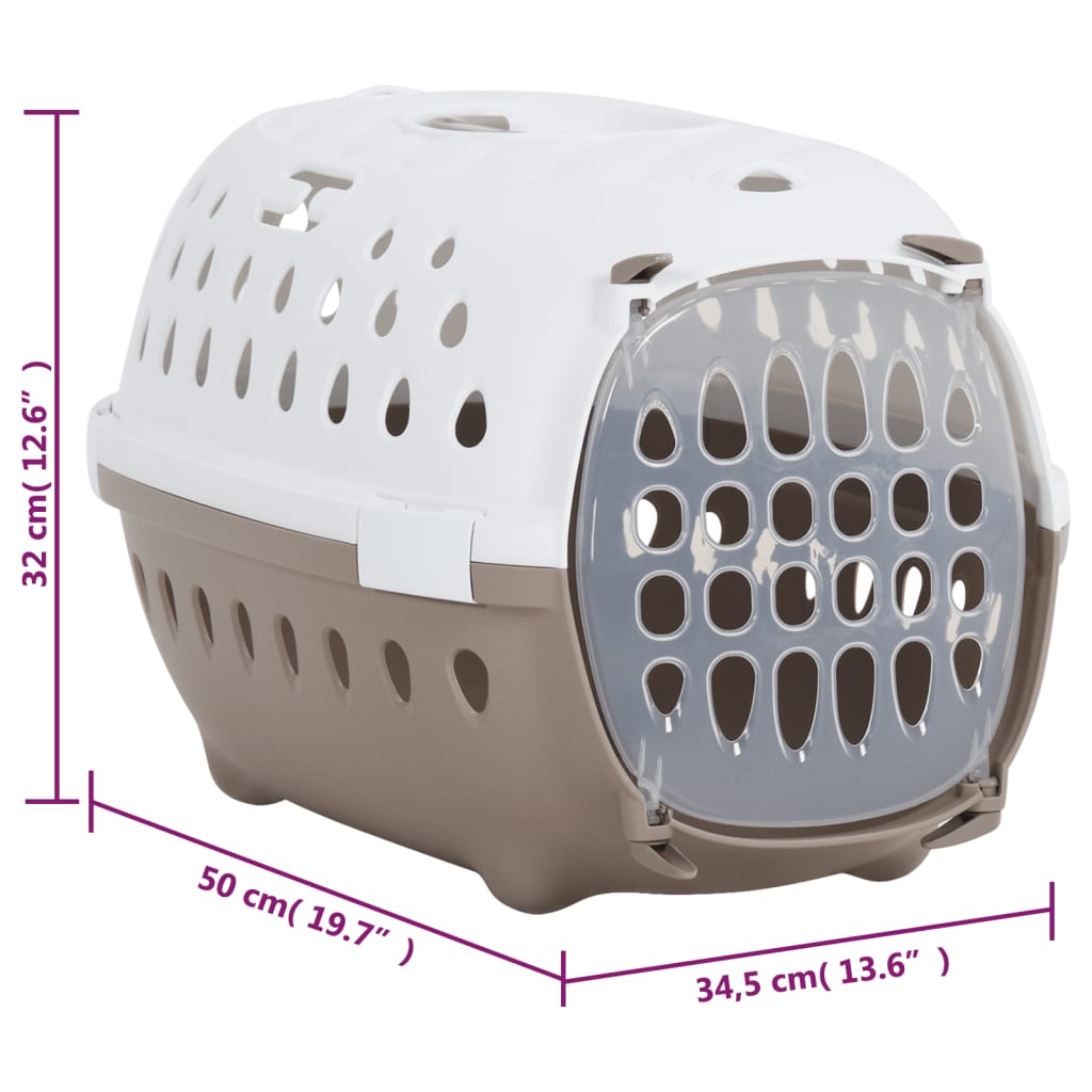 Reismand 50x34,5x32 cm polypropeen wit en bruin