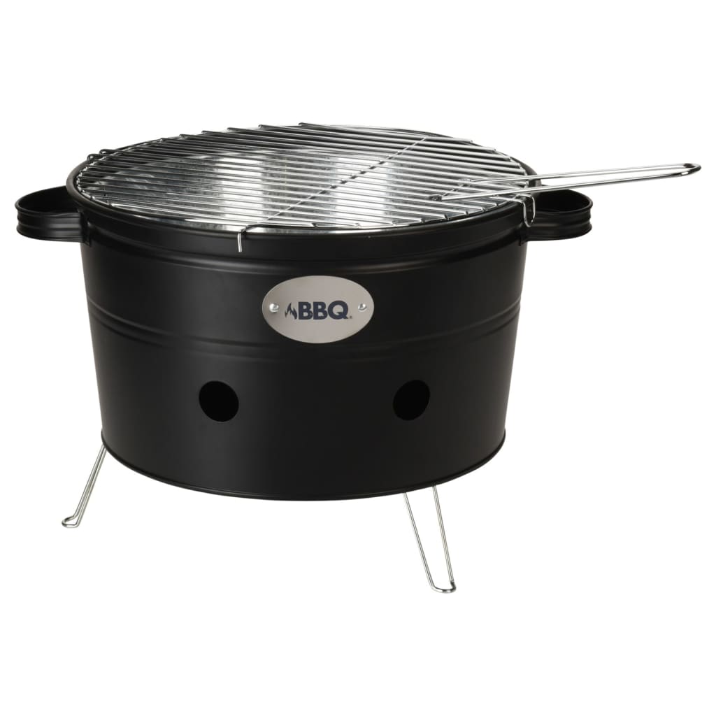 ProGarden Barbecue emmer met 2 handvatten 34,5 cm matzwart