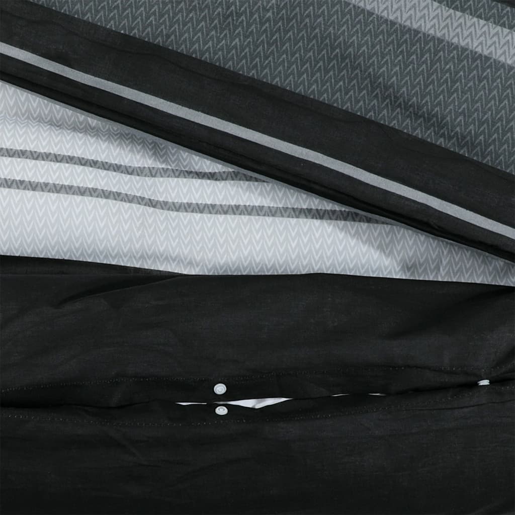 Dekbedovertrekset 140x200 cm katoen zwart en wit