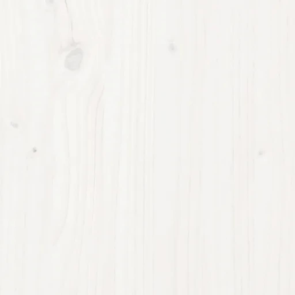 vidaXL Plantenbak met hekontwerp 30x30x30 cm massief grenenhout wit