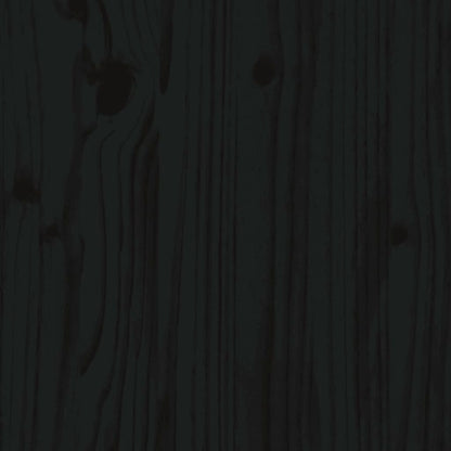 Wasmand 44x44x66 cm massief grenenhout zwart