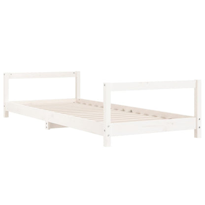 Kinderbedframe 80x200 cm massief grenenhout wit