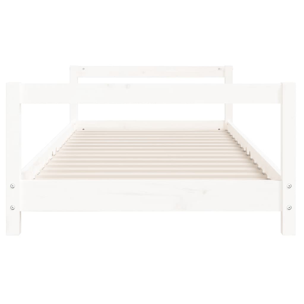 Kinderbedframe 80x200 cm massief grenenhout wit