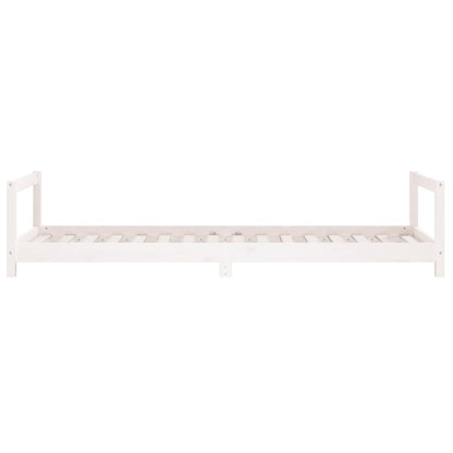 Kinderbedframe 80x200 cm massief grenenhout wit