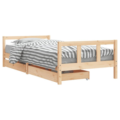 Kinderbedframe 90x200 cm massief grenenhout