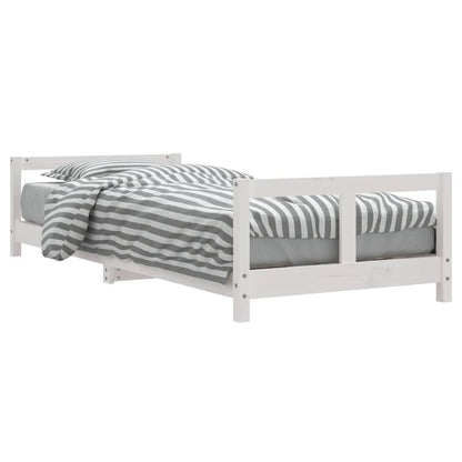 Kinderbedframe 80x200 cm massief grenenhout wit