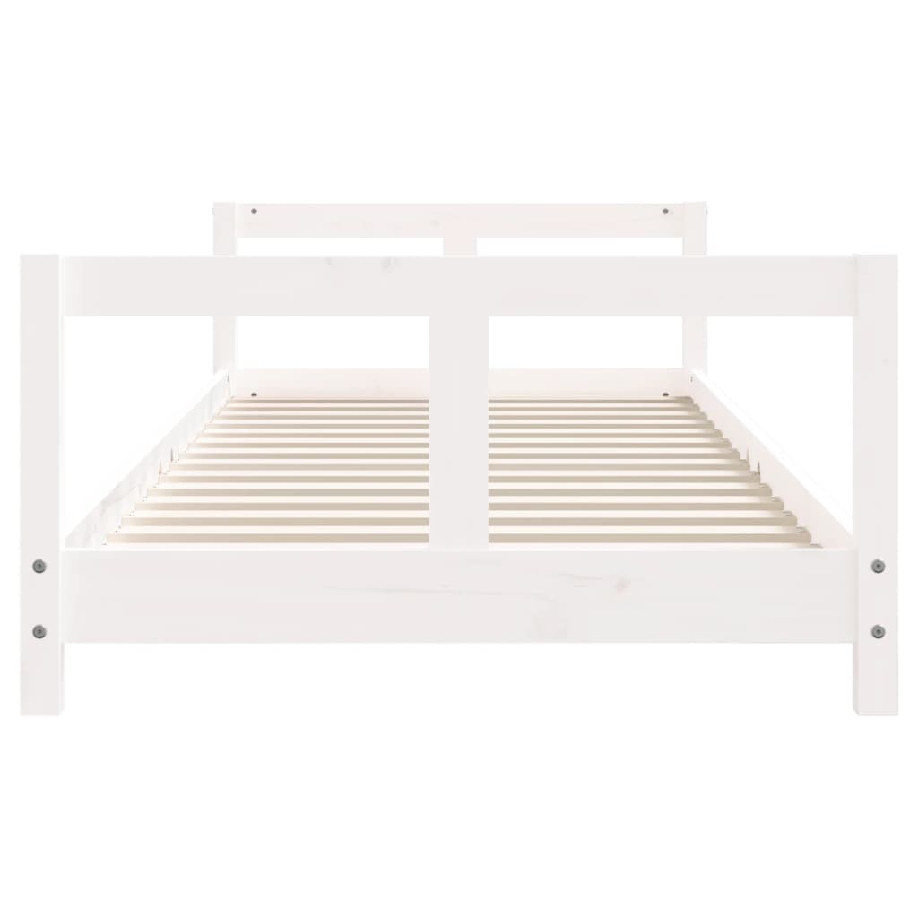 Kinderbedframe 80x200 cm massief grenenhout wit