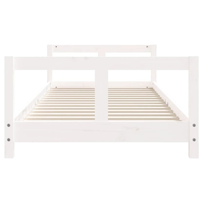 Kinderbedframe 80x200 cm massief grenenhout wit