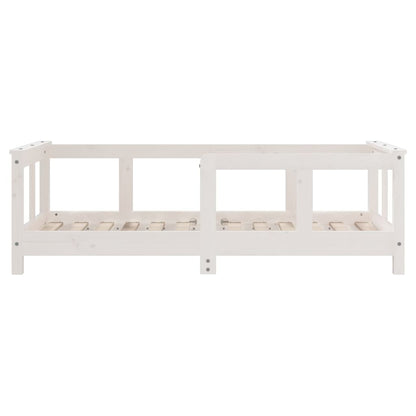 Kinderbedframe 70x140 cm massief grenenhout wit