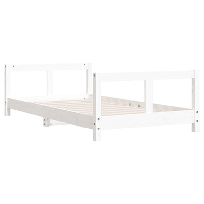 Kinderbedframe 80x160 cm massief grenenhout wit