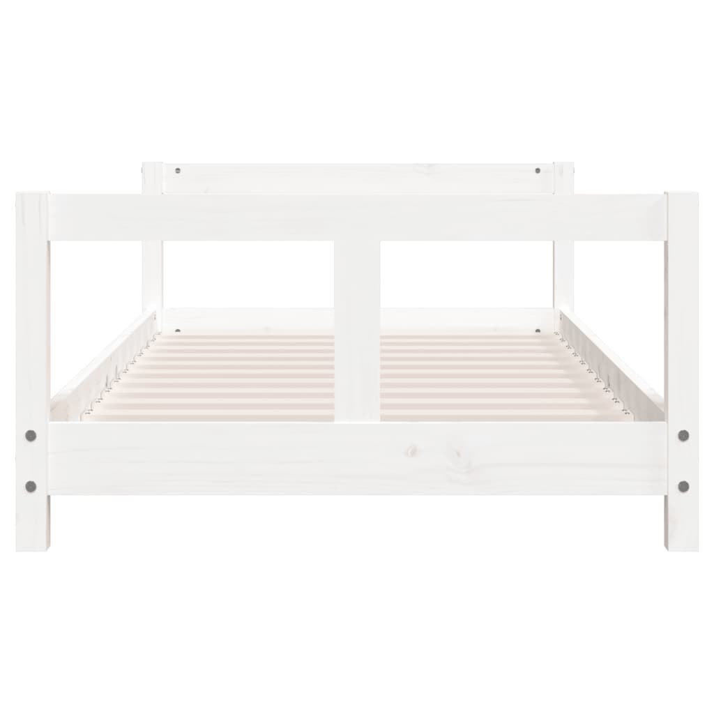 Kinderbedframe 80x160 cm massief grenenhout wit