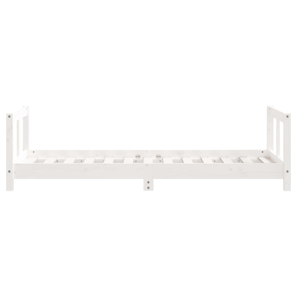 Kinderbedframe 80x160 cm massief grenenhout wit