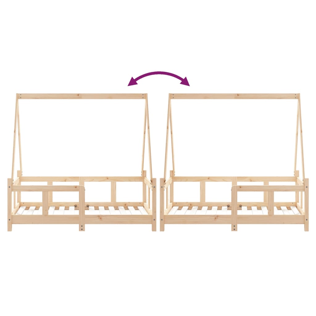 Kinderbedframe 70x140 cm massief grenenhout