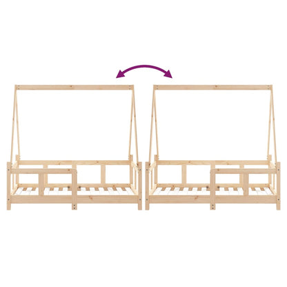 Kinderbedframe 70x140 cm massief grenenhout