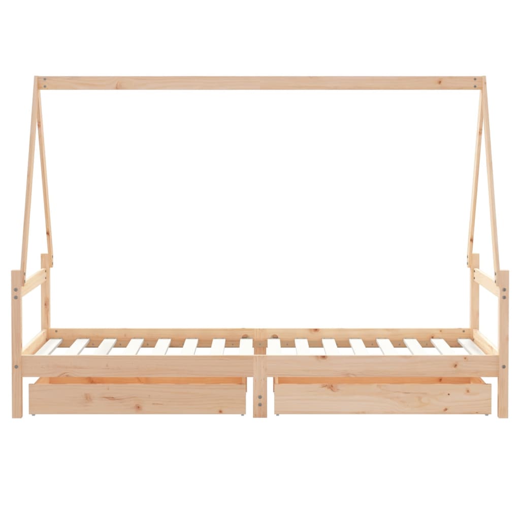 Kinderbedframe 90x200 cm massief grenenhout