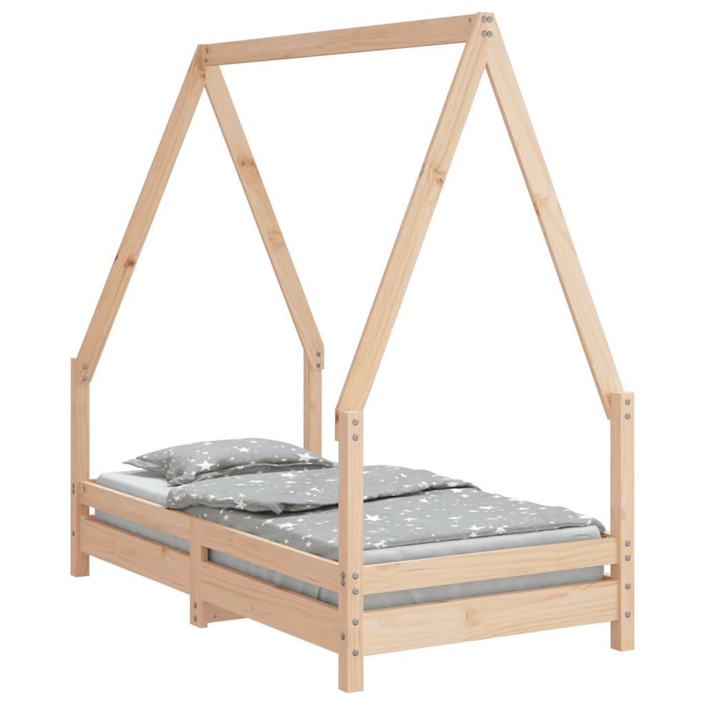 Kinderbedframe 70x140 cm massief grenenhout