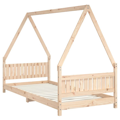 Kinderbedframe 90x200 cm massief grenenhout