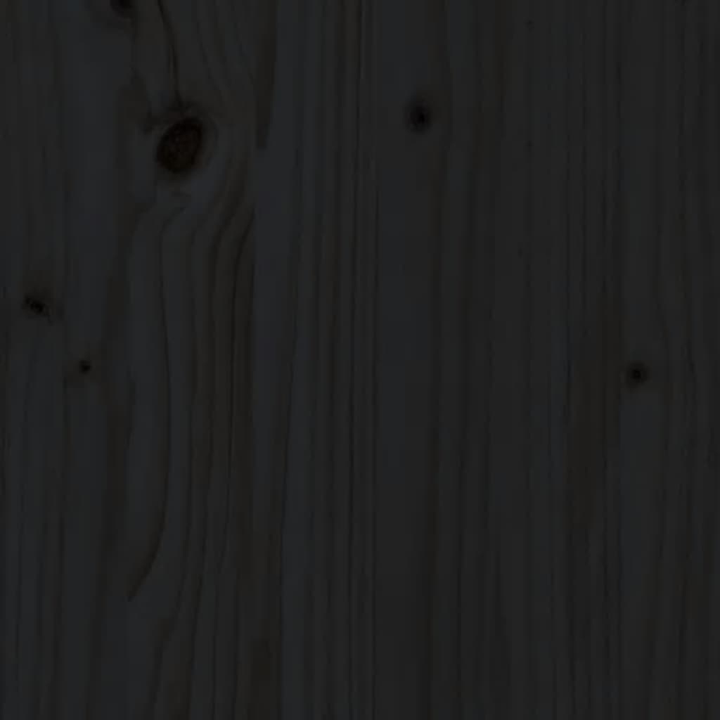 Kinderbedframe 80x200 cm massief grenenhout zwart