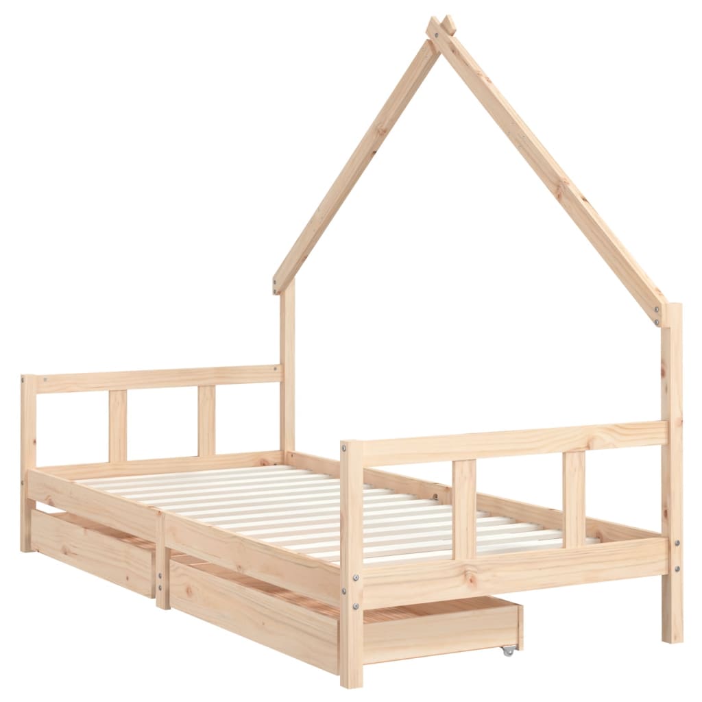 Kinderbedframe 90x200 cm massief grenenhout