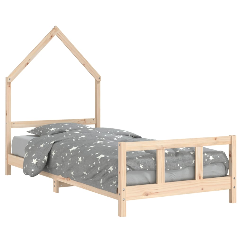 Kinderbedframe 90x200 cm massief grenenhout