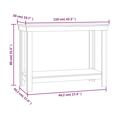 Werkbank 110x50x80 cm massief grenenhout grijs